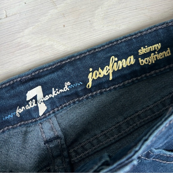 NWT 7 Seven for all mankind Josefina size 8 skinny boyfriend jeans - Picture 3 of 6